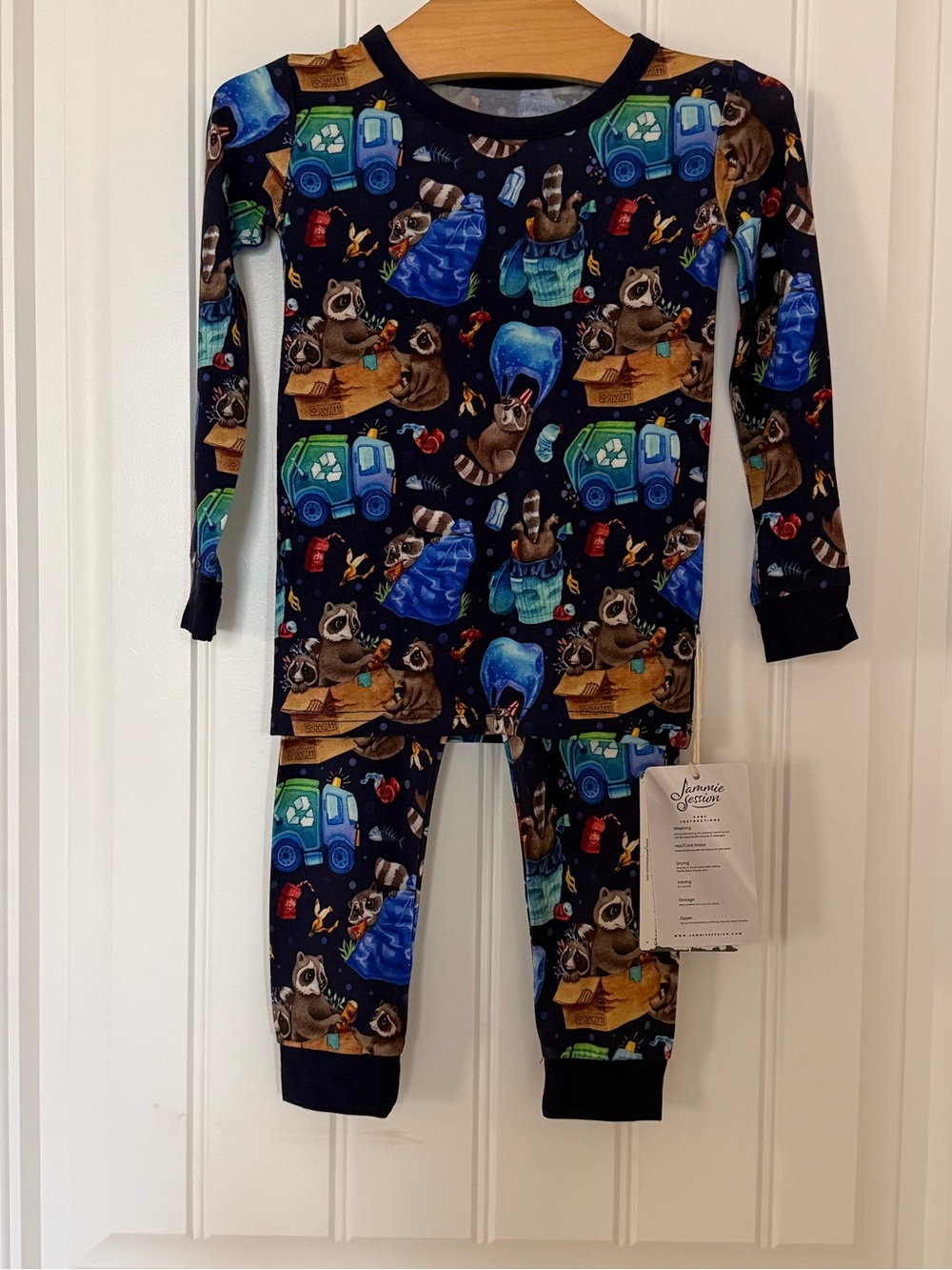 NWT Jammie Session Kids Nocturnal Nonsense Pajama Set Bamboo Viscose